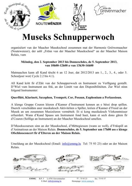 Museks Schnupperwoch